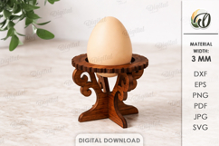 Egg Holder Laser Cut. Egg Stand. Easter Decor SVG Product Image 1