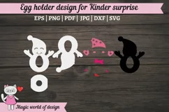 Snowman girl chocolate kinder egg holder svg, paper craft Product Image 2