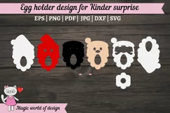 Santa Claus chocolate kinder egg holder svg, paper craft Product Image 3