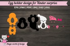 Penguin girl chocolate kinder egg holder svg, paper craft Product Image 3