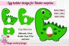 Dino egg holder SVG for Kinder surprise, paper cutting Product Image 1
