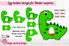 Dino egg holder SVG for Kinder surprise, paper cutting Product Image 3