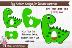 Dino egg holder SVG for Kinder surprise, paper cutting Product Image 2