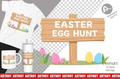 Egg Hunt Sign Clipart Product Image 1