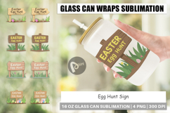 Glass Can Egg Hunt Sign Product Image 1