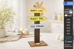 Easter Egg Hunt Sign Laser Cut | Outdoor Easter Sign Stakes Product Image 1