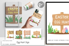 Digital Paper Egg Hunt Sign Product Image 1