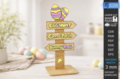 Easter Egg Hunt Sign Laser Cut | Outdoor Easter Sign Stakes Product Image 1