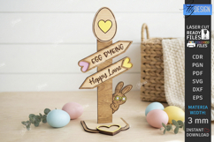 Easter Egg Hunt Sign Laser Cut | Outdoor Easter Sign Stakes Product Image 1
