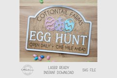 Easter Egg Hunt Sign, Cottontail Farms, Easer Door Sign Product Image 1