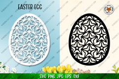 Easter Egg Paper Cut SVG, Egg Laser Cut File, Egg Ornament Product Image 1