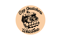Egg Snatchers Welcome Farm Round Sign Laser Cut SVG Product Image 2