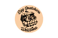 Egg Snatchers Welcome Farm Round Sign Laser Cut SVG Product Image 2