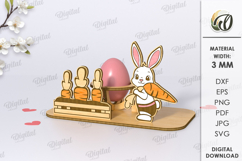 3D Easter Egg Stand Laser Cut. Egg Holder. Easter Decor SVG Product Image 1