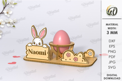 3D Easter Egg Stand Laser Cut. Egg Holder. Easter Decor SVG Product Image 1