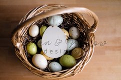 Easter Basket Tag Mockup, Wood Egg Cutout Mock Up JPG File Product Image 2