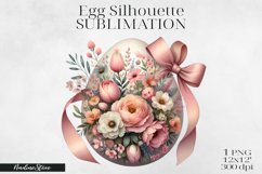 Floral Easter Silhouettes, Spring Clipart PNG BUNDLE. Product Image 10