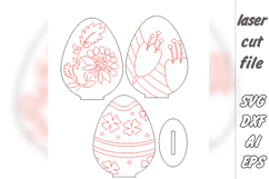 Easter| DIY paint kit| Eggs| Bunny| Laser Cut| SVG Product Image 2