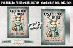 Easter Egg Hunt Sublimation Design | Vintage Sign PNG Product Image 2