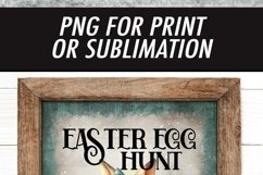 Easter Egg Hunt Sublimation Design | Vintage Sign PNG Product Image 4