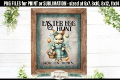 Easter Egg Hunt Sublimation Design | Vintage Sign PNG Product Image 3