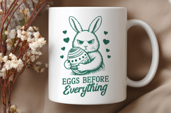 Eggs Before Everything SVG PNG, Funny Easter Bunny Design Product Image 3