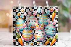 Easter Eggs Tumbler Wrap, Easter Checkered Tumbler Wrap PNG Product Image 1