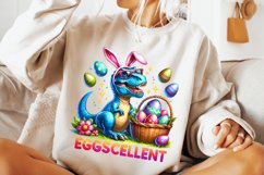 Easter Dinosaur PNG, Easter T-Rex PNG, Eggscellent PNG, Kids Product Image 3