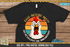 Egg scuse me is a professional design that is available at 300dpi PNG to use for Sublimation, iron-on transfer, DTG Printing and normal printing