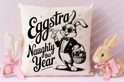Eggstra Naughty Bunny, Adult Easter Humor SVG Design Product Image 4