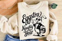 Eggstra Naughty Bunny, Adult Easter Humor SVG Design Product Image 2