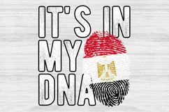 It's in my DNA Egypt Flag Fingerprint PNG Sublimation Product Image 1