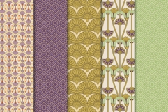 Egyptian Art Deco Digital Papes Lotus and Geometric Patterns Product Image 2