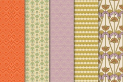 Egyptian Art Deco Digital Papes Lotus and Geometric Patterns Product Image 3