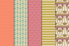 Egyptian Art Deco Digital Papes Lotus and Geometric Patterns Product Image 3