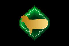Eid al adha gradient icon infographic with gold sheep shape Product Image 2