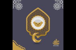 Eid al adha greeting template background design Product Image 2
