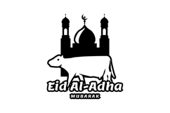 Eid al adha logo template in black concept Product Image 1
