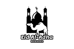 Eid al adha logo template in black design Product Image 1
