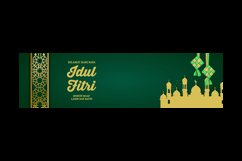 eid al fitr mubarak horizontal design template Product Image 2