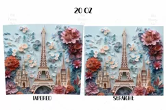 Eiffel Tower  Tumbler Wrap, 20 oz tumbler wrap, Eiffel Tower  png, Eiffel Tower  Tumbler Wrap