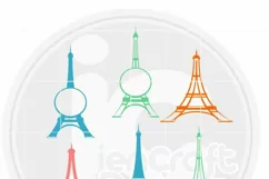 Paris SVG Eiffel Tower French France Wedding Honeymoon Product Image 4