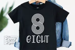 8th Birthday Girl SVG - 8th Birthday Retro - Eight Birthday Product Image 4