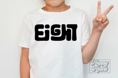 Eight SVG - 8th Birthday Boy Retro - Birthday Girl Shirt PNG Product Image 1