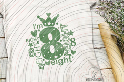 I'm eight Cutting file SVG DXF Product Image 2