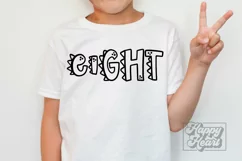8th Birthday Boy Dinosaur SVG - Eight Dinosaur Shirt Clipart Product Image 2