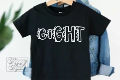 8th Birthday Boy Dinosaur SVG - Eight Dinosaur Shirt Clipart Product Image 4