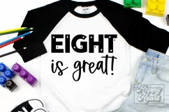 Eight is Great Birthday Girl SVG - Eight Hello 8 Birthday Product Image 4