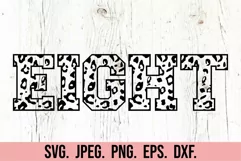 8th Birthday Girl SVG - Eight Leopard Print Birthday Girl Product Image 1