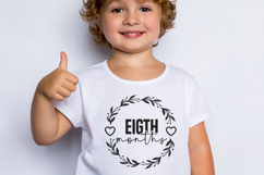 Eigth months SVG, Baby Month Round SVG Product Image 1